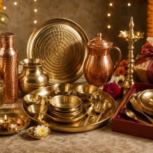 Brass Katori — Engraved Set
