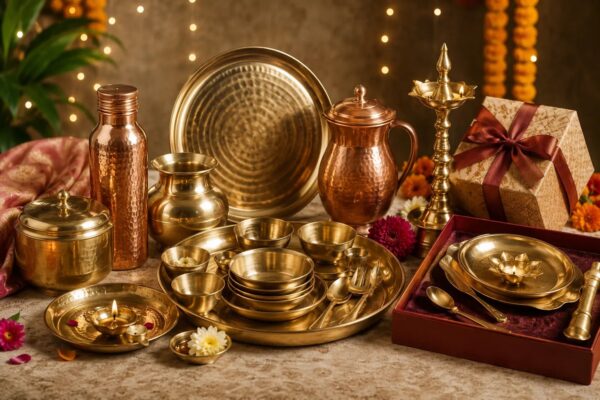 brass-katori-engraved-set Brass Katori — Engraved Set