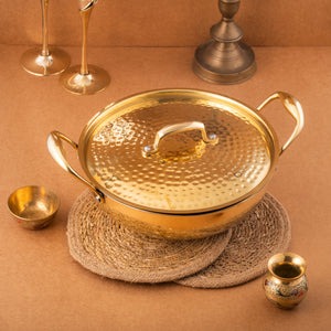 Brass Pooja Basket — Set of 2