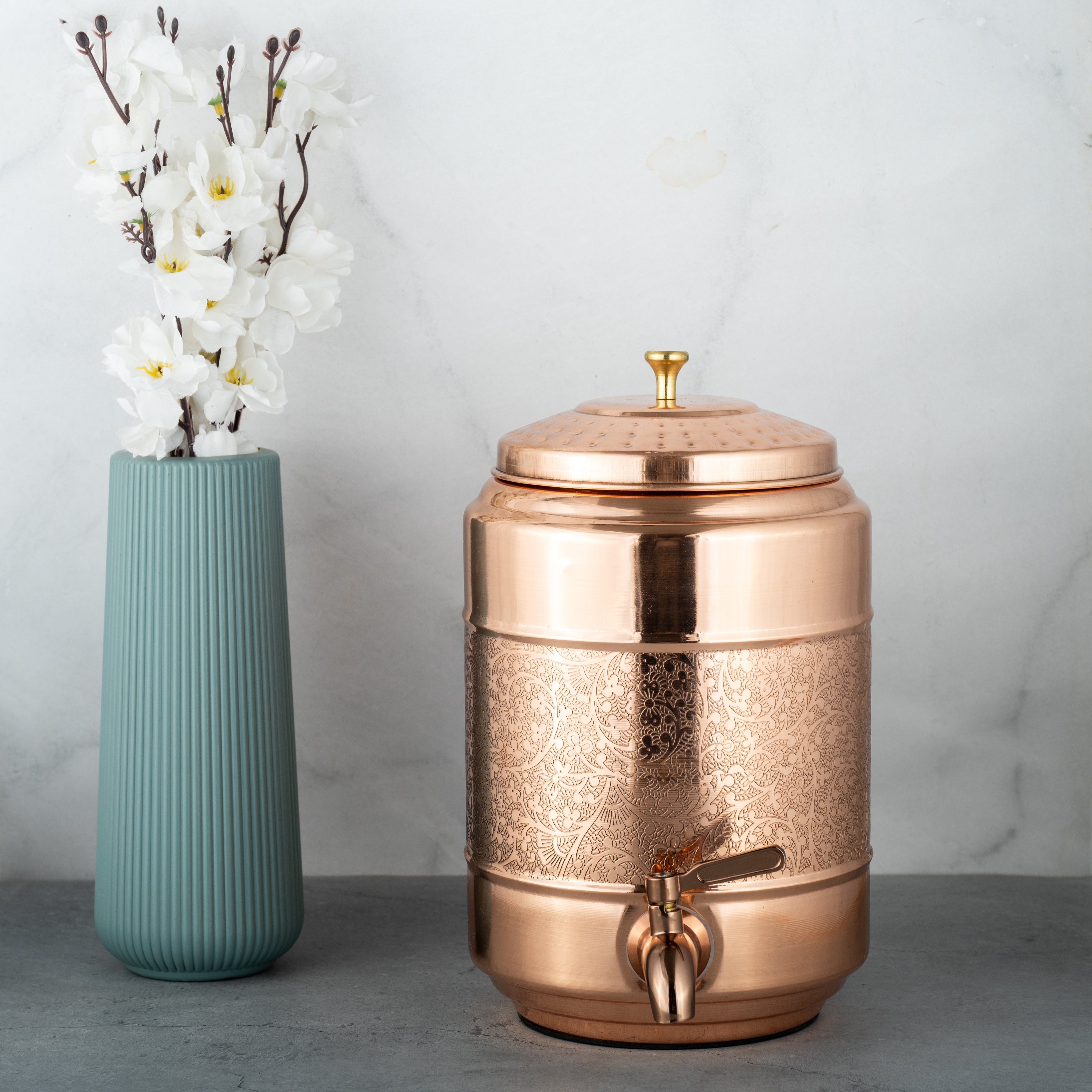 Copper Hammered Thali Set